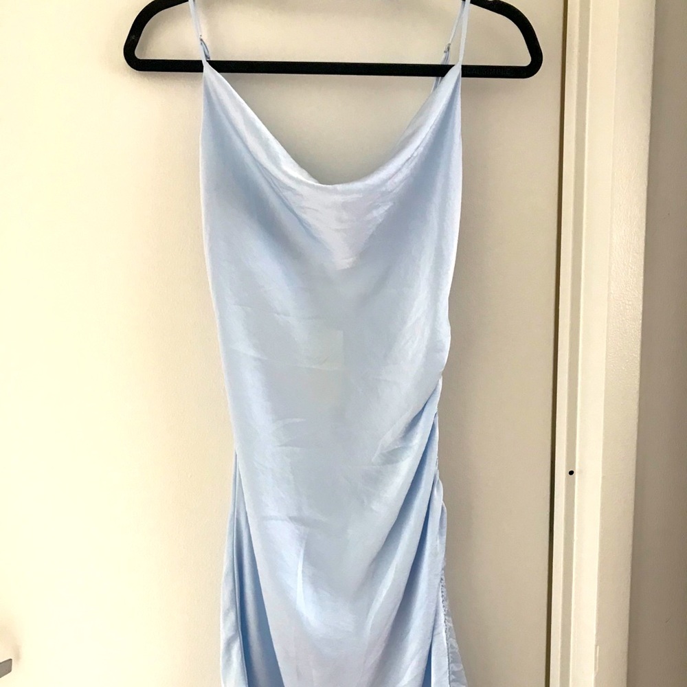 Aritzia Wilfred Mini Blue Slip Dress - new w tags